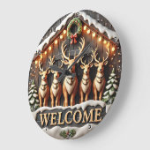 Grande Horloge Ronde Welcome Five Reindeer Stable (Angle)