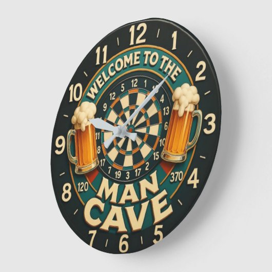 Grande Horloge Ronde Welcome to the Man Cave (Angle)