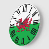 Grande Horloge Ronde Welsh Flag (Angle)