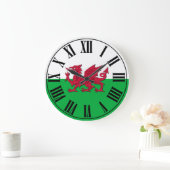 Grande Horloge Ronde Welsh Flag (Maison)