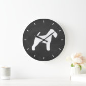 Grande Horloge Ronde Welsh Terrier Silhouette (Maison)