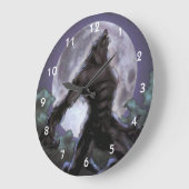 Grande Horloge Ronde Werewolf Howling At the Moon (Angle)