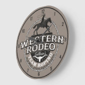 Grande Horloge Ronde Western Rodeo Old West Steer Roping (Angle)