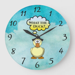 Grande Horloge Ronde What the Duck? Wall Clock