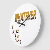 Grande Horloge Ronde Whatever de Crazy Numbers (Angle)
