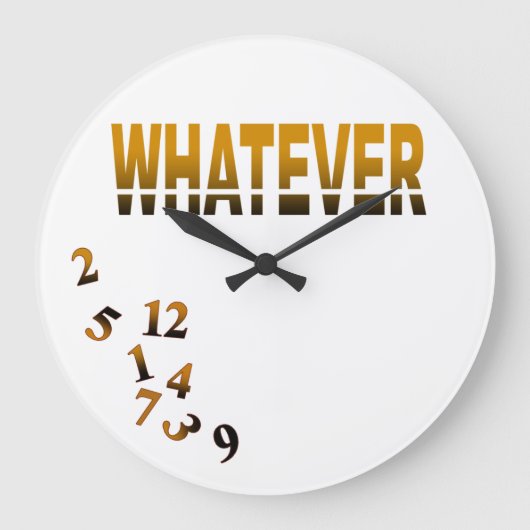 Grande Horloge Ronde Whatever de Crazy Numbers (Recto)