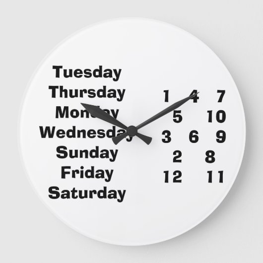 GRANDE HORLOGE RONDE WHATEVER ET WHENEVER CLOCK POUR RETIREE/OTHERS (Recto)