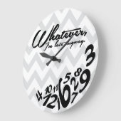 Grande Horloge Ronde whatever - grag and white chevron (Angle)