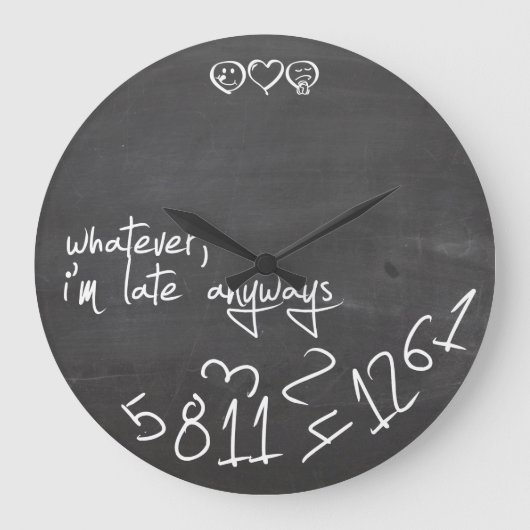 Grande Horloge Ronde whatever, I'm late Anyways - chalkboard (Recto)