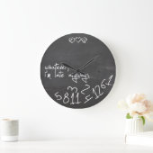 Grande Horloge Ronde whatever, I'm late Anyways - chalkboard (Maison)