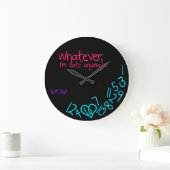 Grande Horloge Ronde whatever, i'm late anyways - pink, purple and aqua (Maison)