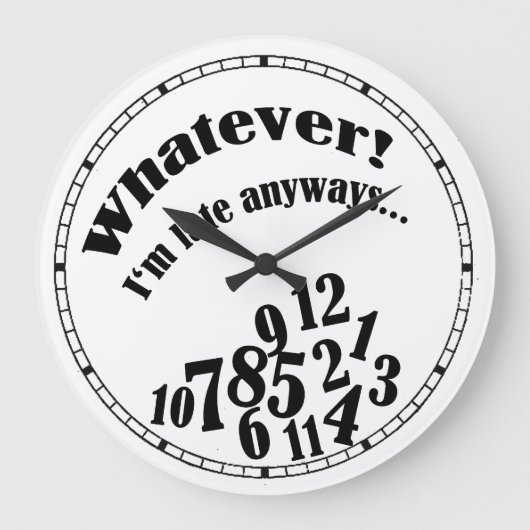 Grande Horloge Ronde Whatever ! J'ai eu une anyway.Clock (Recto)