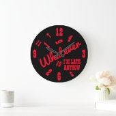 Grande Horloge Ronde Whatever l'm (Maison)