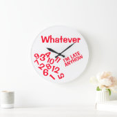 Grande Horloge Ronde Whatever l'm (Maison)