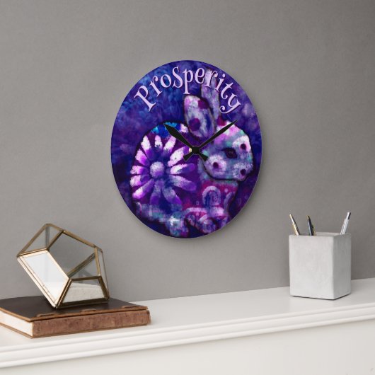 Grande Horloge Ronde Whimsical Floral Bunny Rabbit Personalized (Bureau)