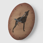 Grande Horloge Ronde Whippet silhouette (Angle)