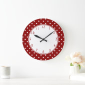 Grande Horloge Ronde White center Small White Polka (Maison)