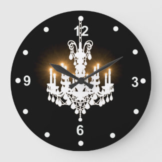 Grande Horloge Ronde White Chandelier