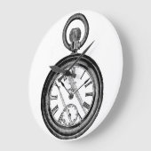 Grande Horloge Ronde White Rabbit Pocket Watch Clock (Angle)