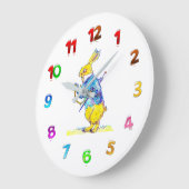 Grande Horloge Ronde White Rabbit Wall (Angle)