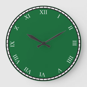 Grande Horloge Ronde White Roman Numbers Face & Trim Round Clock