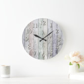 Grande Horloge Ronde White washed (Maison)