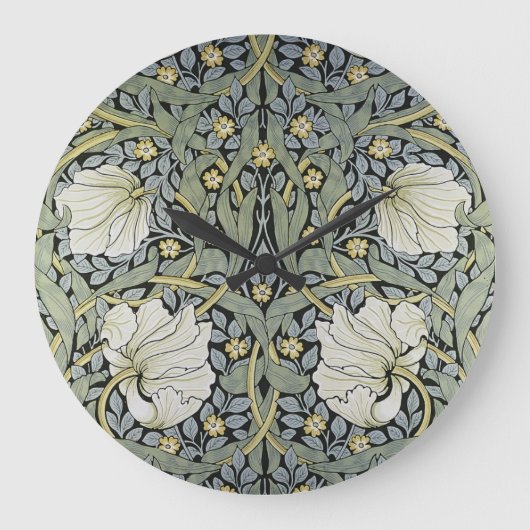 Grande Horloge Ronde William Morris - Design Motif Pimpernel (Recto)