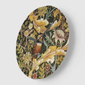 Grande Horloge Ronde William Morris Owl et Acanthus (Angle)