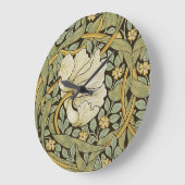 Grande Horloge Ronde William Morris Pimpernel Vintage Pré-Raphaelite (Angle)