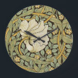 Grande Horloge Ronde William Morris Pimpernel Vintage Pré-Raphaelite<br><div class="desc">William Morris Pimpernel Floral Art Vintage Wallpaper Design William Morris était un créateur, un artiste, un écrivain et un socialiste anglais associé à la Fraternité pré-Raphaelite et au British Arts and Crafts Movement. Il fonde une entreprise de design en partenariat avec l'artiste Edward Burne-Jones et le poète et artiste Dante...</div>