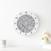 Grande Horloge Ronde Willow se déleave. Abstract (Maison)