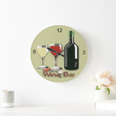Grande Horloge Ronde Wine Bar - Wine Round Wall Clock (Maison)