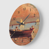 Grande Horloge Ronde Winslow Homer : Glouchester Harbour, 1873, oeuvre  (Angle)