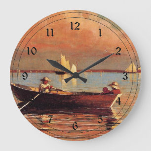 Grande Horloge Ronde Winslow Homer : Glouchester Harbour, 1873, oeuvre 