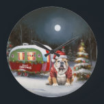 Grande Horloge Ronde Winter Bulldog Caravan Christmas Adventure<br><div class="desc">Laissez-vous tenter par la magie d'une nuit d'hiver enneigée alors qu'une caravane glisse gracieusement à travers le paysage illuminé par la lune. La beauté sereine de la neige scintillante et l'éclat enchanteur de la lune créent une scène captivante, promettant une aventure de Noël inoubliable remplie de chaleur, de joie et...</div>