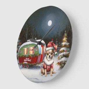 Grande Horloge Ronde Winter Chihuahua Caravan Christmas Adventure