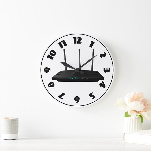 Grande Horloge Ronde Wireless Router