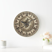 Grande Horloge Ronde Witch Forest wooden Wall Clock  (Maison)