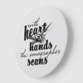Grande Horloge Ronde With Heart and Hands the Sonographer Scans (Angle)