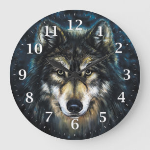 Grande Horloge Ronde Wolf Decorative Wall Clock