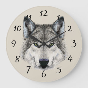 Grande Horloge Ronde Wolf face design