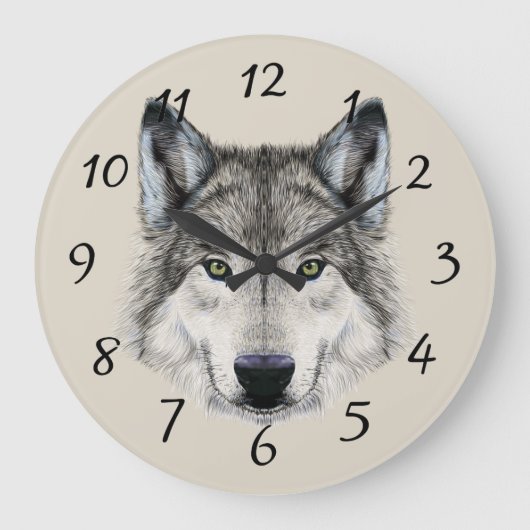 Grande Horloge Ronde Wolf face design (Recto)