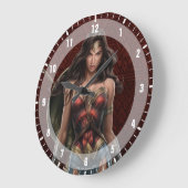 Grande Horloge Ronde Wonder Woman Battle-Ready Comic Art (Angle)