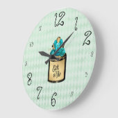 Grande Horloge Ronde Wonderland Alice  (Angle)