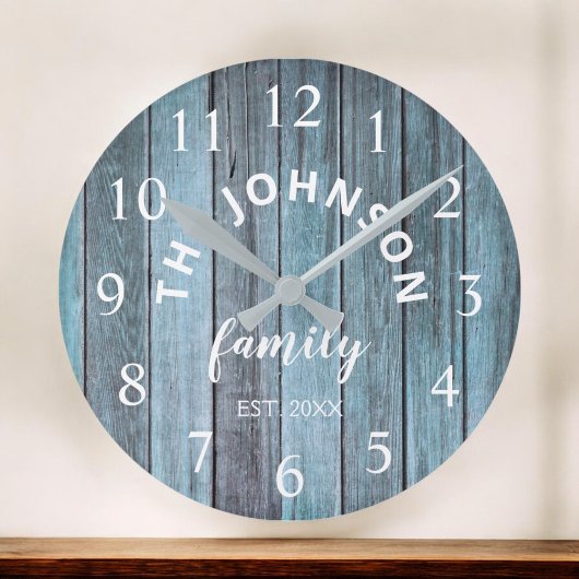 Grande Horloge Ronde Wood Custom Family