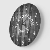 Grande Horloge Ronde Wood Custom Family (Angle)