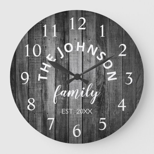 Grande Horloge Ronde Wood Custom Family (Recto)