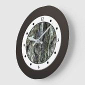 Grande Horloge Ronde Wood Tree Bark (Angle)