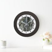Grande Horloge Ronde Wood Tree Bark (Maison)