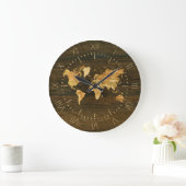 Grande Horloge Ronde Wooden (Maison)